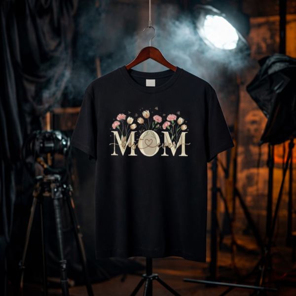 Мъжка Черна Тениска MOM