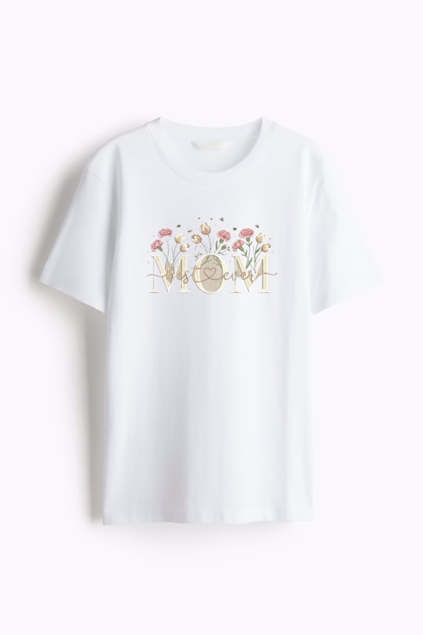 Дамска бяла тениска MOM